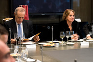 Almuerzo de los patronos con la presidenta de la Cámara de Comercio de Bogotá, Mónica de Greiff